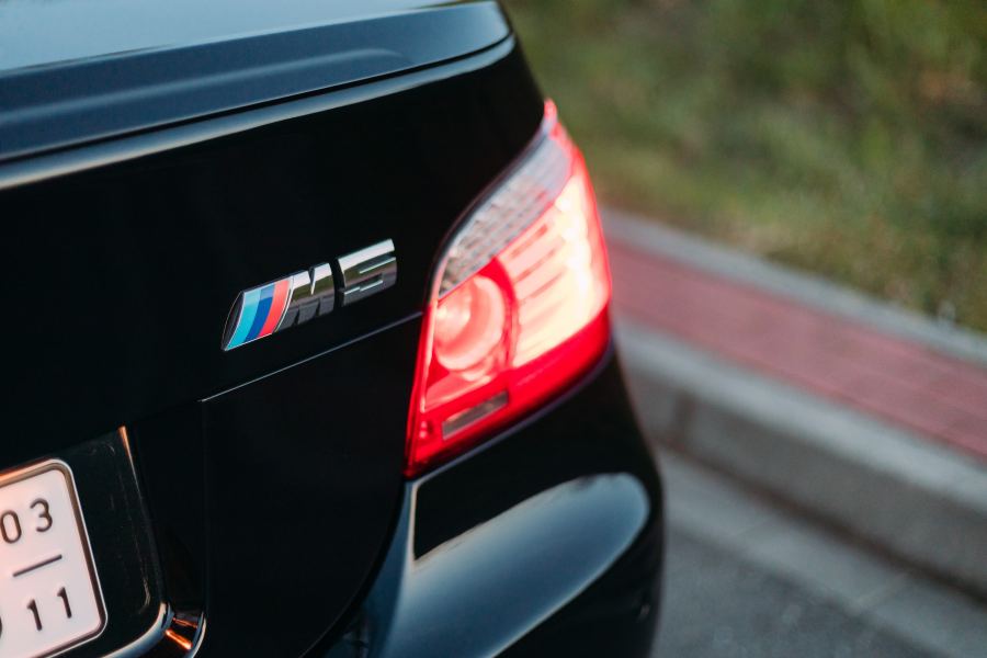 Detail: tail light and lettering