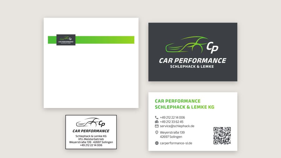 Stationery: envelope, stamp and business card