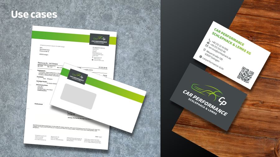Letterhead, envelope and business cards