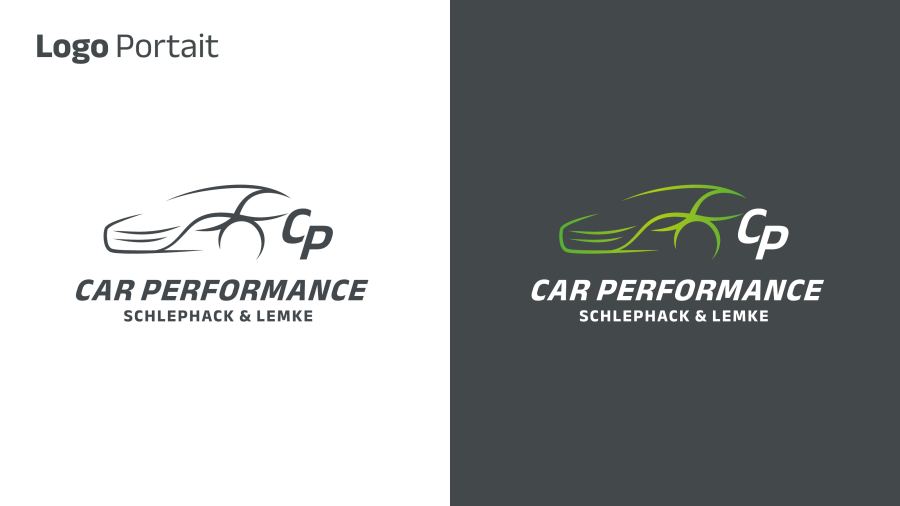 The logo in portrait format – light and dark